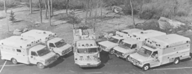 Squad 40 (1970 American LaFrance) and ambulances of Rescue Company 40
