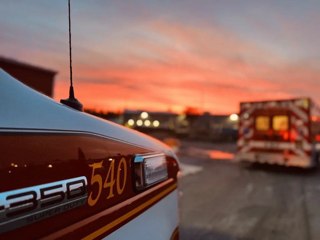 Ambulance 540 at sunset